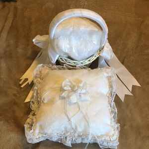 Wedding Bundle - Flower Girl Basket and Ring Bearer’s Pillow